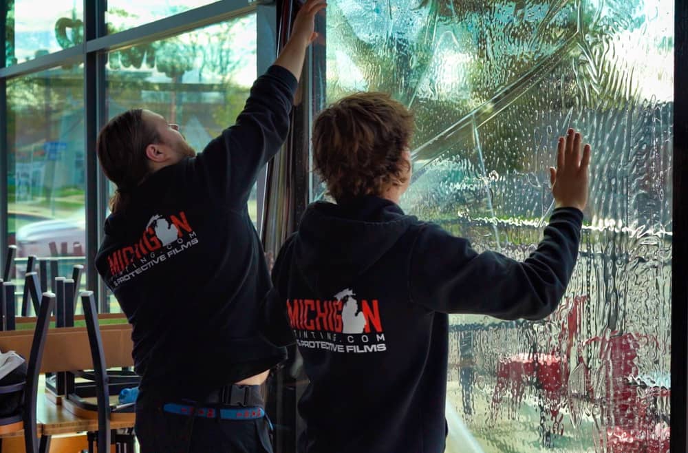 Architectural window tinting on a Michigan home