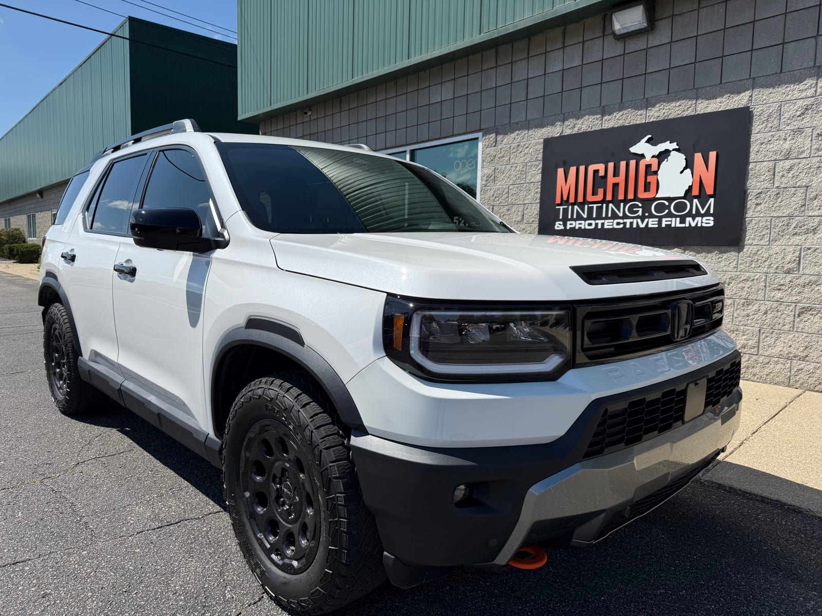 White Ford Bronco Sport with fresh window tint