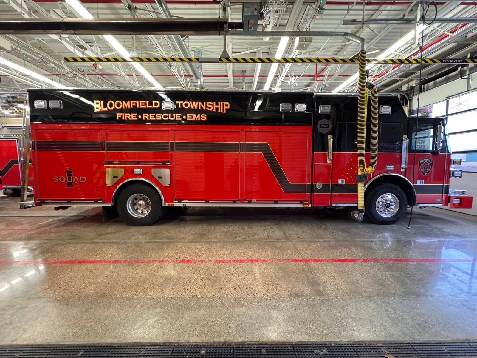 Bloomfield Township fire rescue truck with custom protective film